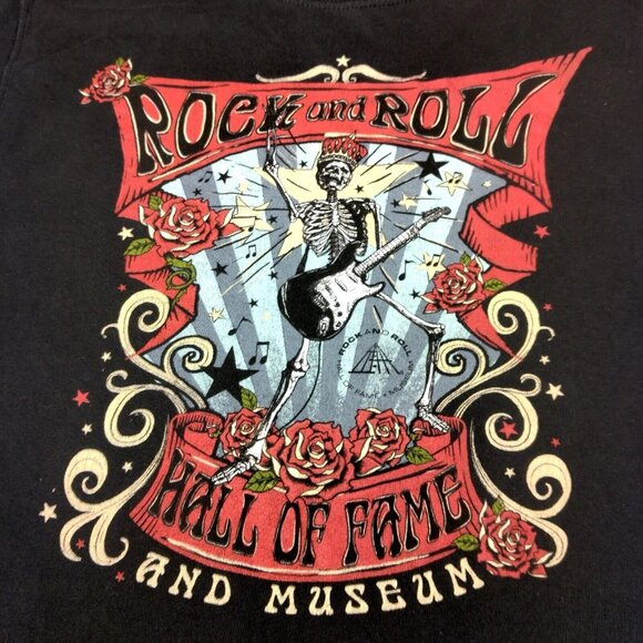 Rock n Roll Hall Of Fame Museum Grateful Dead T Shirt Small Skull Roses Band - Picture 1 of 9